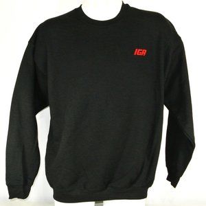 IGA Grocery Store Employee Uniform Black Sweatshirt Shirt Size S Small